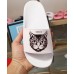 Gucci Logo Slide Sandals Cat White 2019