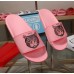 Gucci Logo Slide Sandals Cat Pink 2019