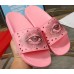 Gucci Logo Slide Sandals Eye Stars Pink 2019