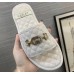 Gucci Quilted Slide Sandals with Interlocking G Horsebit 577680 Leather White 2019