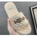 Gucci Quilted Slide Sandals with Interlocking G Horsebit 575852 Fabric Beige 2019