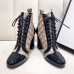 Gucci Patent Black Lace-up Ankle Boots GG Beige Bee 2019