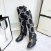 Gucci Zumi Tweed Knee Boots 577652 GG Black 2019