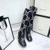 Gucci Zumi Tweed Knee Boots 577652 GG Black 2019