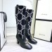 Gucci Zumi Tweed Knee Boots 577652 GG Black 2019