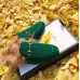 Gucci Princetown Calfskin Horsebit Detail Slipper With Fur Green 2017