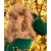 Gucci Princetown Calfskin Horsebit Detail Slipper With Fur Green 2017