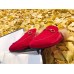 Gucci Princetown Calfskin Horsebit Detail Slipper With Fur Red 2017