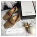 Gucci Heel 5cm Glitter Double G Square Toe Loafter 476726 Gold 2017