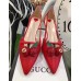 Gucci goatskin pump 2017 Red(shishi-721302)