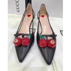 Gucci goatskin pump 2017 black(shishi-721304)