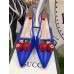 Gucci goatskin pump 2017 royal blue(shishi-721306)