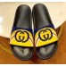 Gucci Rainbow and GG Print Yellow/Blue Slides 2019