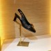 Gucci Leather Mid-heel Slingback Pumps with Half Moon GG 572818 Black 2019