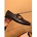 gucci Leather loafer with GG Web 428609