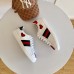 Gucci Ace Leather Low-Top Lovers Sneakers Web Heart Creamy 435638