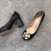 Gucci Leather Mid-heel Pump with Bee ‎9cm Heel 474483 Black 2018