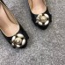 Gucci Leather Mid-heel Pump with Bee ‎9cm Heel 474483 Black 2018