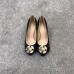 Gucci Leather Mid-heel Pump with Bee ‎9cm Heel 474483 Black 2018