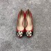 Gucci Leather Mid-heel Pump with Bee ‎9cm Heel 474483 Red 2018