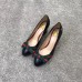 Gucci Leather Pump with Web Bow 8cm Heel 432044 Black 2018