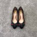 Gucci Leather Pump with Web Bow 8cm Heel 432044 Black 2018