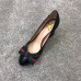 Gucci Leather Pump with Web Bow 8cm Heel 432044 Black 2018