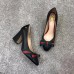 Gucci Leather Pump with Web Bow 8cm Heel 432044 Black 2018