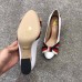 Gucci Leather Pump with Web Bow 8cm Heel 432044 White 2018