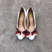 Gucci Leather Pump with Web Bow 8cm Heel 432044 White 2018