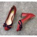 Gucci Leather Pump with Web Bow 8cm Heel 432044 Red 2018