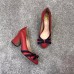 Gucci Leather Pump with Web Bow 8cm Heel 432044 Red 2018