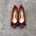 Gucci Leather Pump with Web Bow 8cm Heel 432044 Red 2018