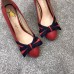 Gucci Leather Pump with Web Bow 8cm Heel 432044 Red 2018