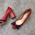 Gucci Leather Pump with Web Bow 8cm Heel 432044 Red 2018