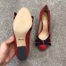 Gucci Leather Pump with Web Bow 8cm Heel 432044 Red 2018