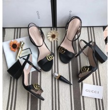 Gucci Double G Leather Sandal 453378 Black 2018