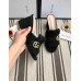 Gucci Suede 7.5/10cm Heel Slide Sandals ‎458051 Black 2018