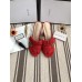 Gucci Suede 7.5/10cm Heel Slide Sandals ‎458051 Red 2018