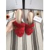 Gucci Suede 7.5/10cm Heel Slide Sandals ‎458051 Red 2018