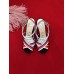 Gucci Stripes Sandal 10cm Heel Silver 2018