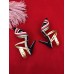 Gucci Stripes Sandal 10cm Heel Gold 2018