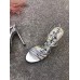 Gucci Braided Metallic Leather Sandal ‎512432 Silver 2018