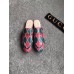 Gucci GG Check Flat Slipper Red/Green 2018