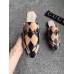 Gucci GG Check Flat Slipper Orange/Black 2018