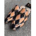 Gucci GG Check Flat Slipper Orange/Black 2018