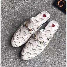 Gucci Stamp Print Slipper 505511 White 2018