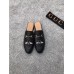 Gucci Princetown Bee Embroidered Leather Slipper Black 2017