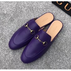 Gucci Leather Slipper Purple 2017