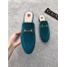 Gucci Princetown Velvet Slipper Blue 2018